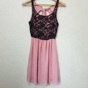 Pink lace dress
